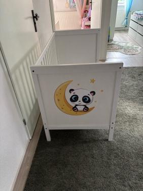 Ledikant meegroeibed 60x120cm + 2 matrasjes