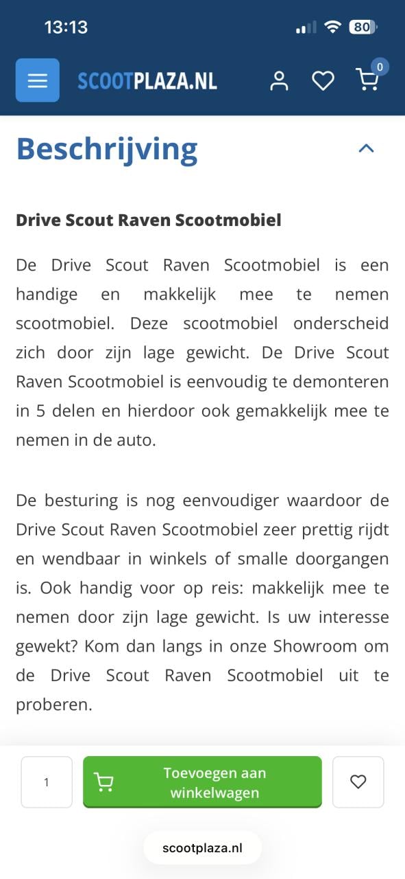 Scootmobiel Drive Scout