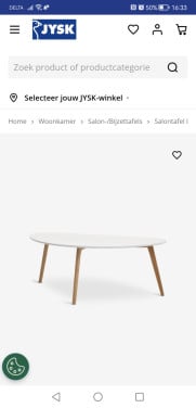 Witte ovale salontafel (jysk)