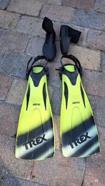 Flippers zwemvliezen met surfschoenen