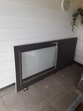 Achterdeur compleet met hang en sluitwerk dubbel glas