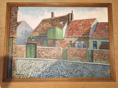 Prent steegje met huisjes