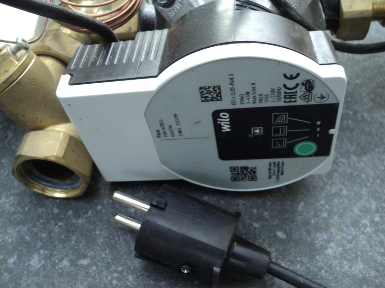 1 groep verdeler vloerverwarming WILO pomp