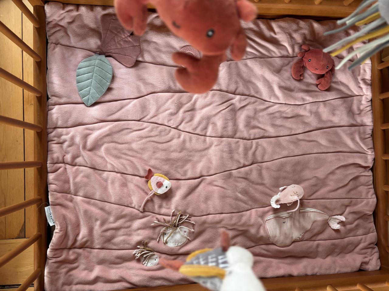 Little Dutch baby-boxkleed, roze, ocean, plus LD muziek-mobiel, ocean