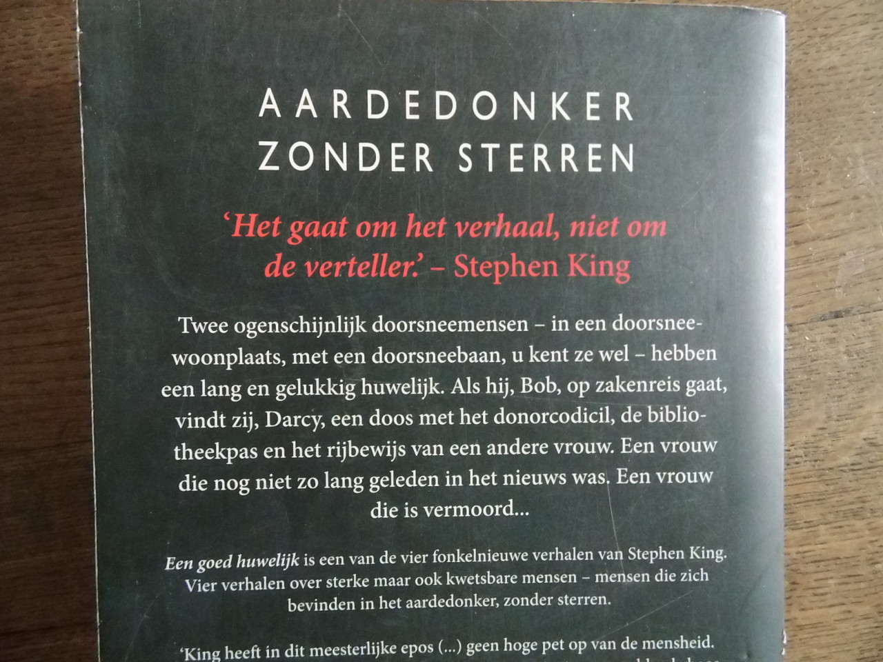 Stephen King, Aardedonker zonder sterren.