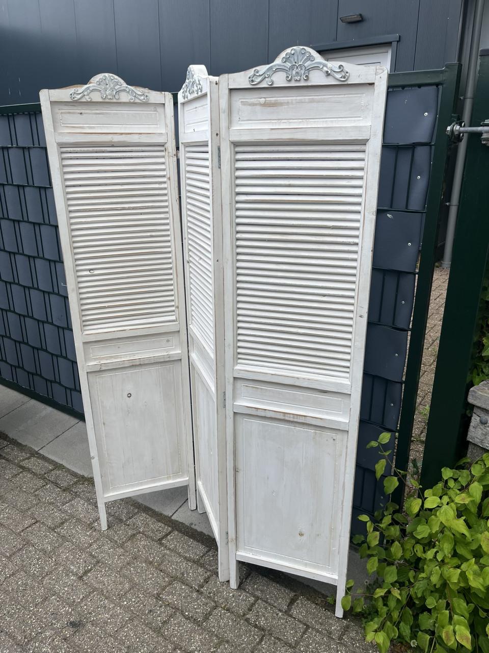 Kamerscherm van  HOUT Wit