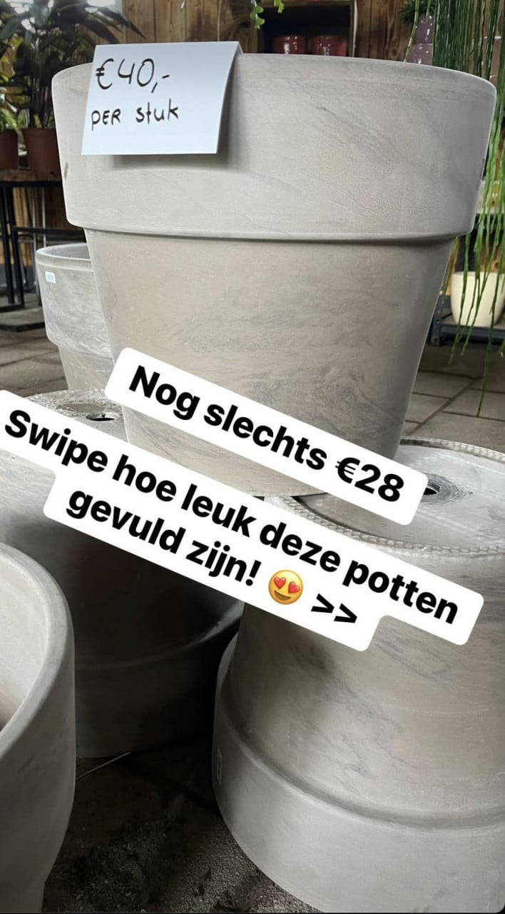 GOEDKOPE BUITEN+ BINNEN POTTEN