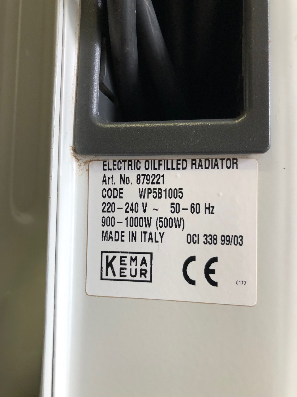 Electrische olie radiator