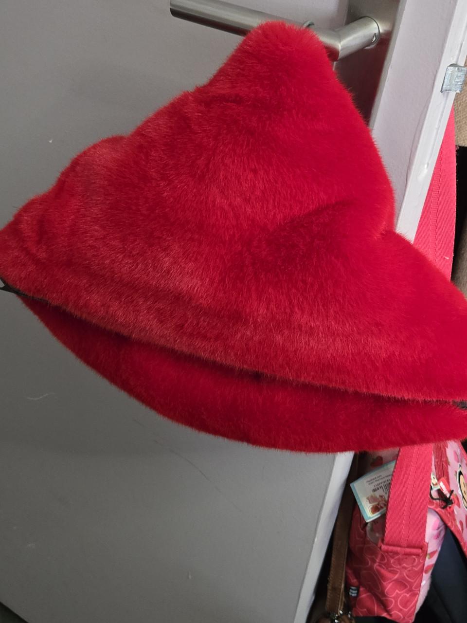 Rode oneindigheidssjaal van imitatiebont, Polyester, C&A