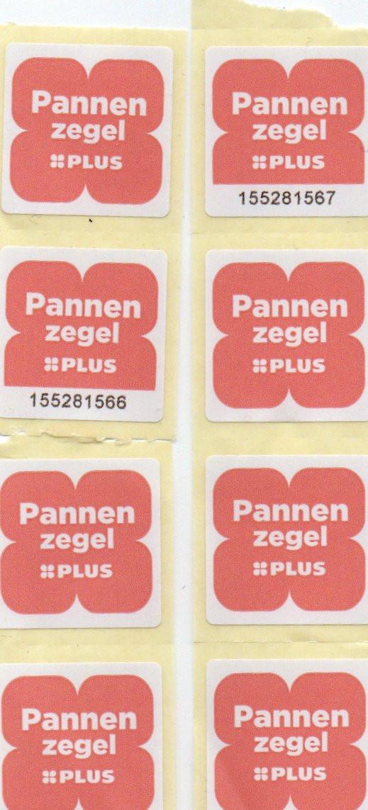 8 stuks   PLUS  Pannenzegels  voor  € 0,50