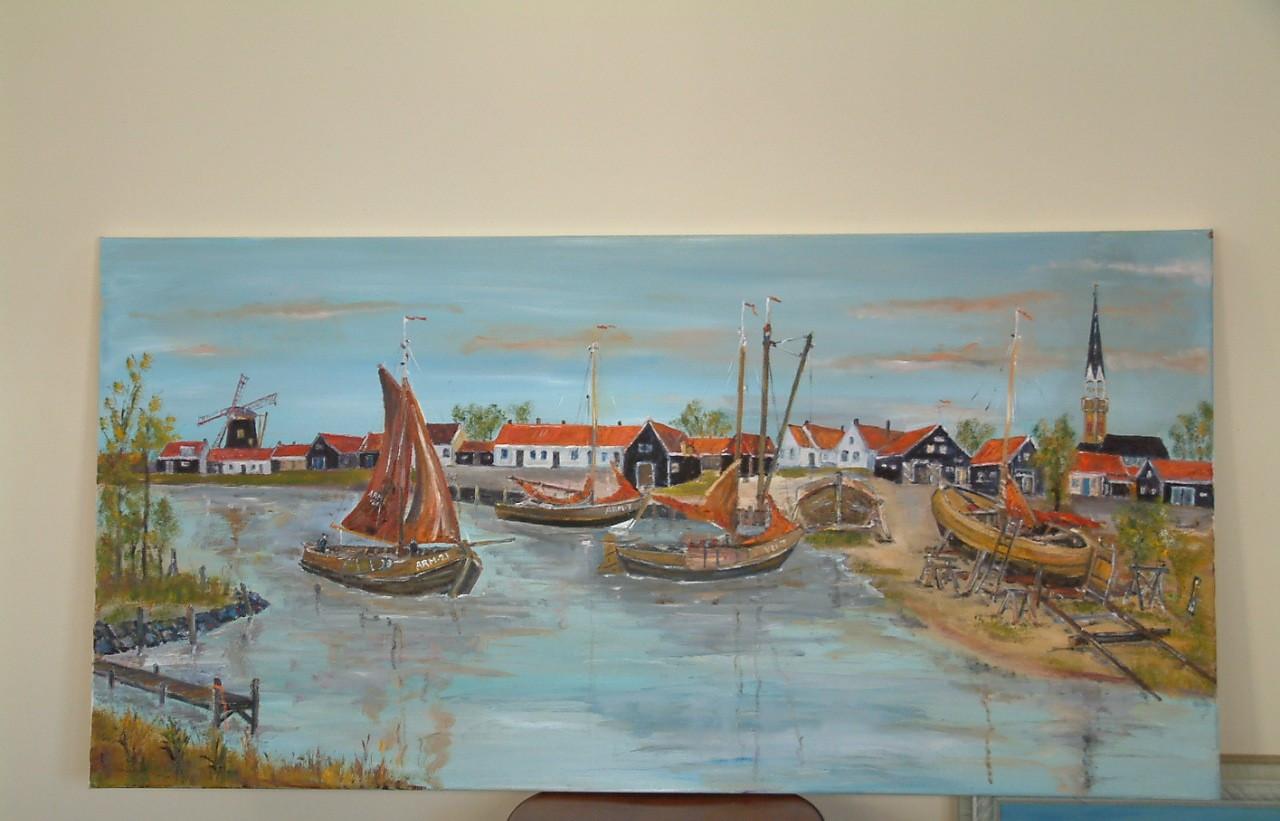 Arnemuiden  De werf  schilderijen Jac Caljouw  Arnemuiden
