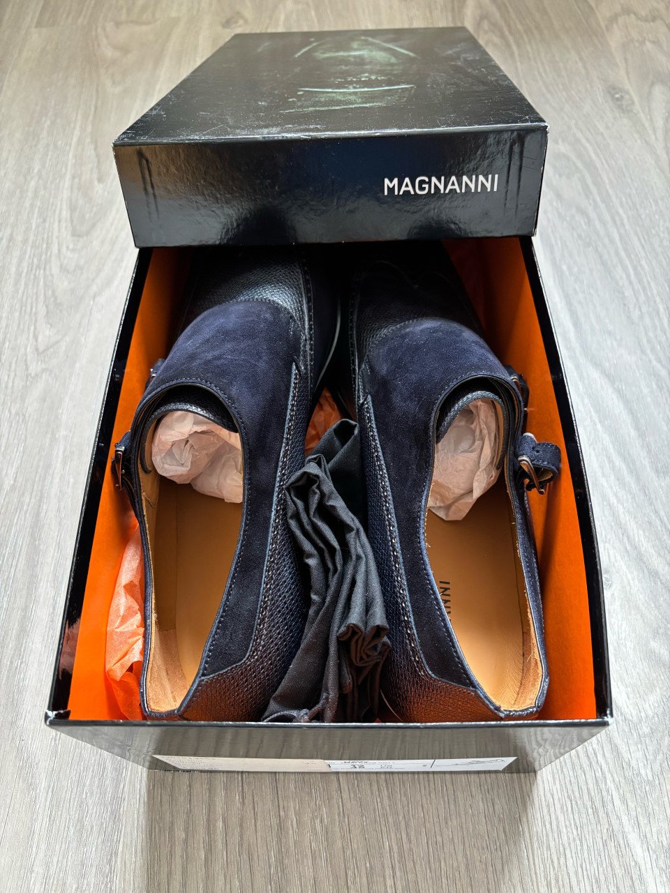 Magnanni Navy Blauw Dubbele Gesp - Maat 45 Nieuw in doos