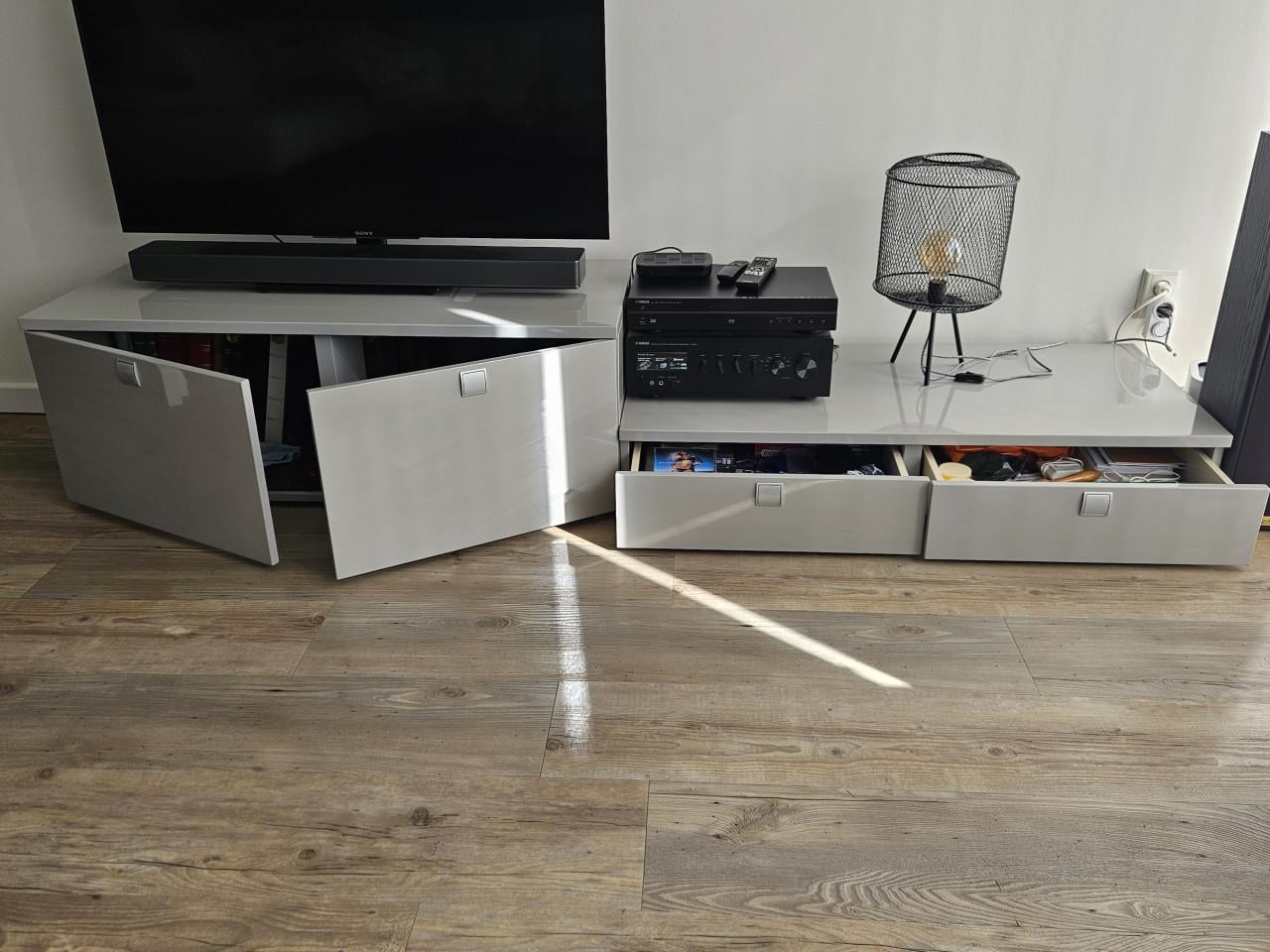 Enzo Luca Italiaans design hoogglans grijs tv-meubel