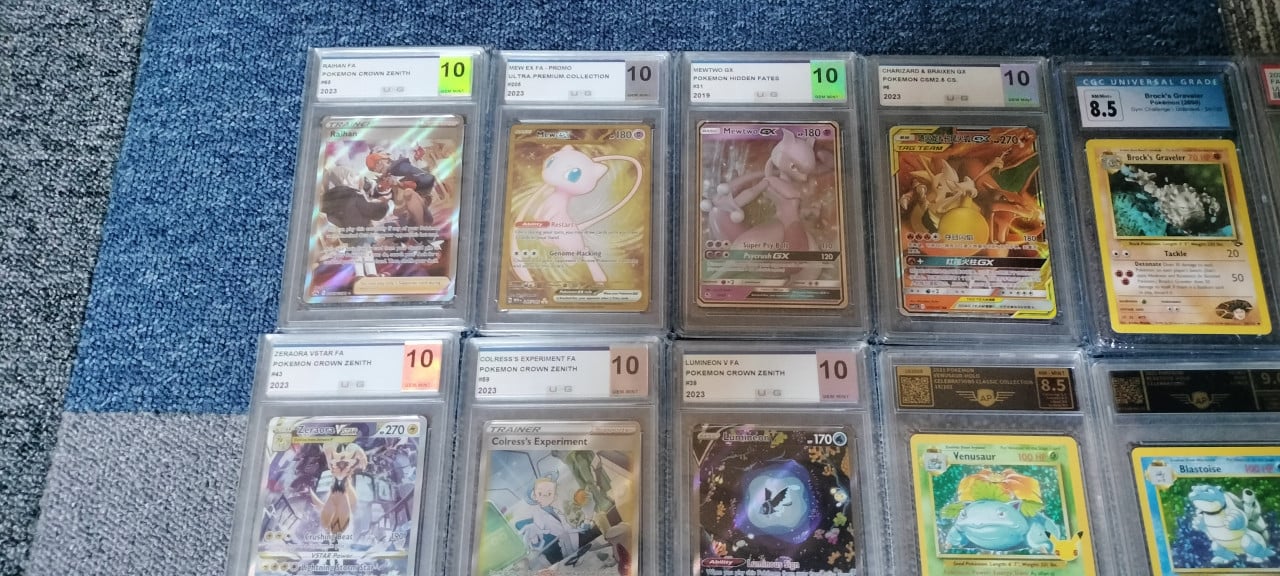 Pokemon slabs graded kaarten