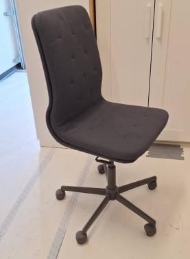 No-nonsens bureaustoel (afneembare uitwasbare bekleding, kleur grijs)