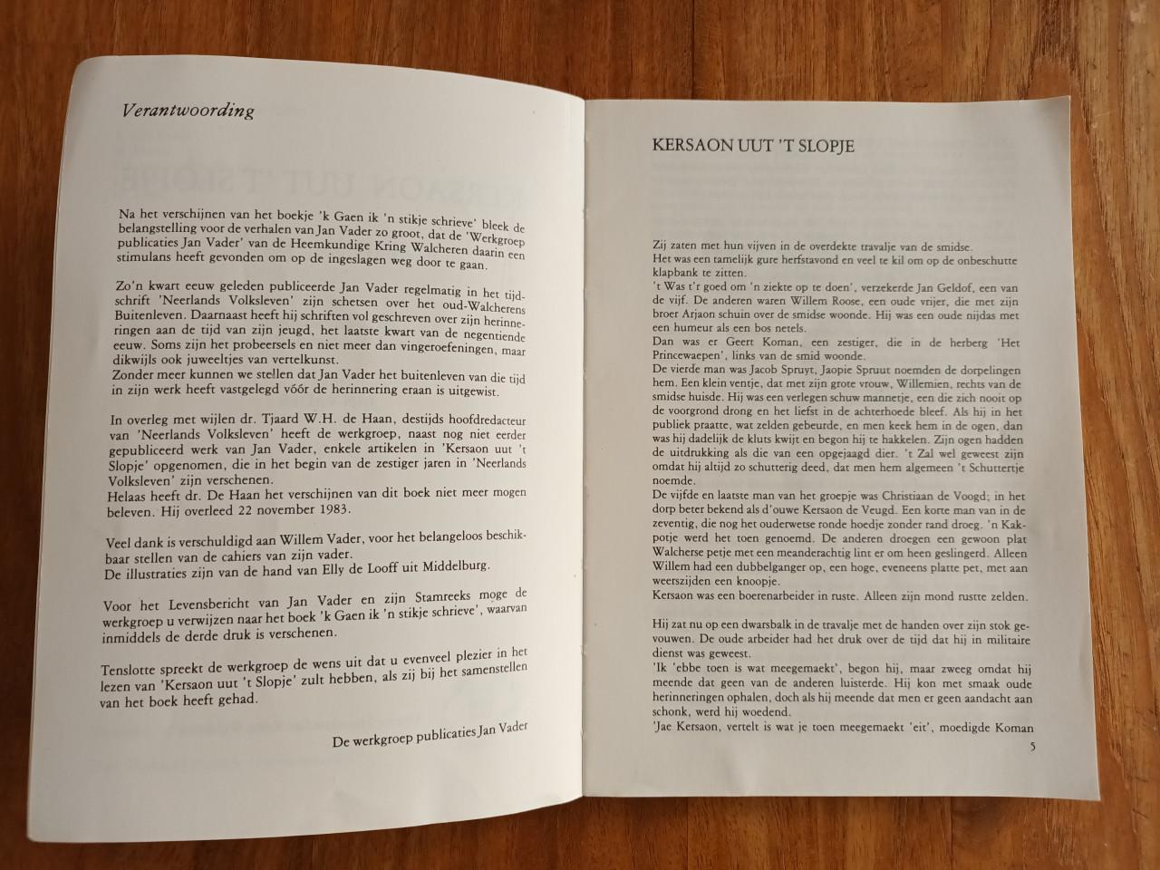 Zeeuws boekje Kersaon uut 't Slopje