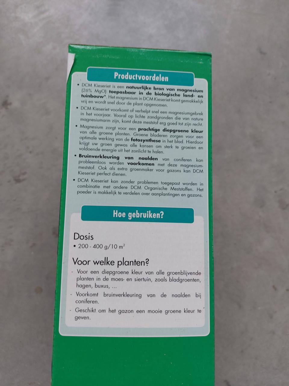 Kieseriet natuurlijke bron van magnesium