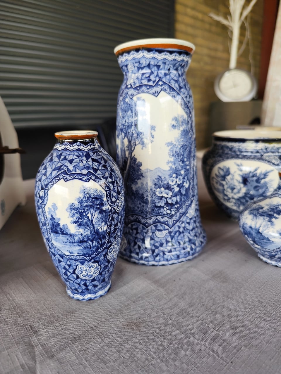 Antieke Villeroy & Boch Flamand Bleu collectie ca. 1900-1925