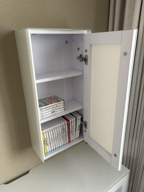Tv meubel 3-delig wit hout en wit glas