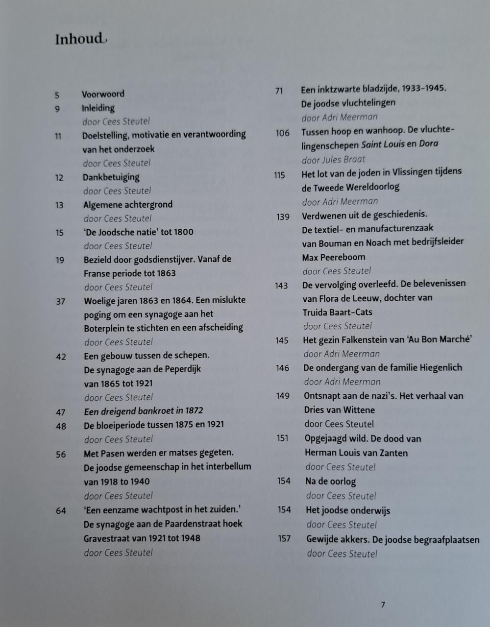 Joods Vlissingen, Een roerige en bewogen geschiedenis, Cees Steutel e.a.