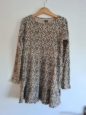 Leopardprint jurk KIDS maat 134/140