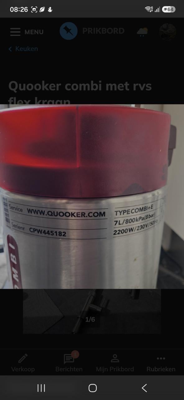 Quooker compleet met rvs flex kraan