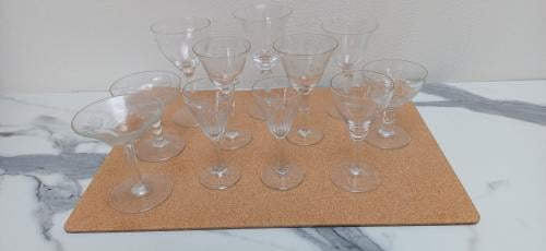 11 brocante glaasjes