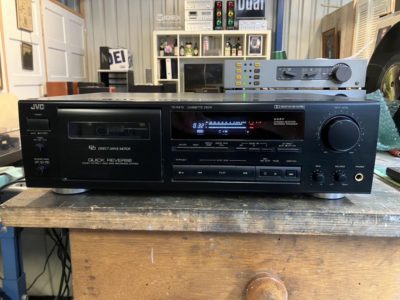 JVC TD-R472 cassettedeck Direct Drive Auto-Reverse geserviced met garantie