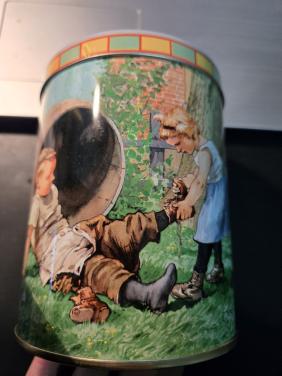 Nostalgisch, vintage blik van Ot en Sien,Hoogte 12.5 cm Ø 10 cm