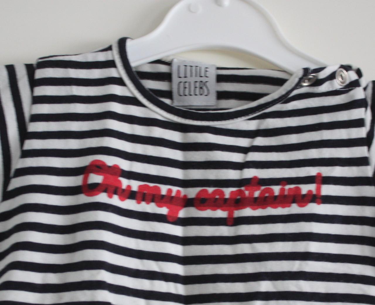 Zwart wit gestreept tshirt  maat 68