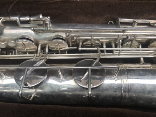 Bariton saxofoon,tot lage A,met koffer
