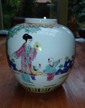 Chinese gemberpot - famille rose - vintage