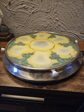 Vintage draaibaar taartplateau design marcel pako jaren 30