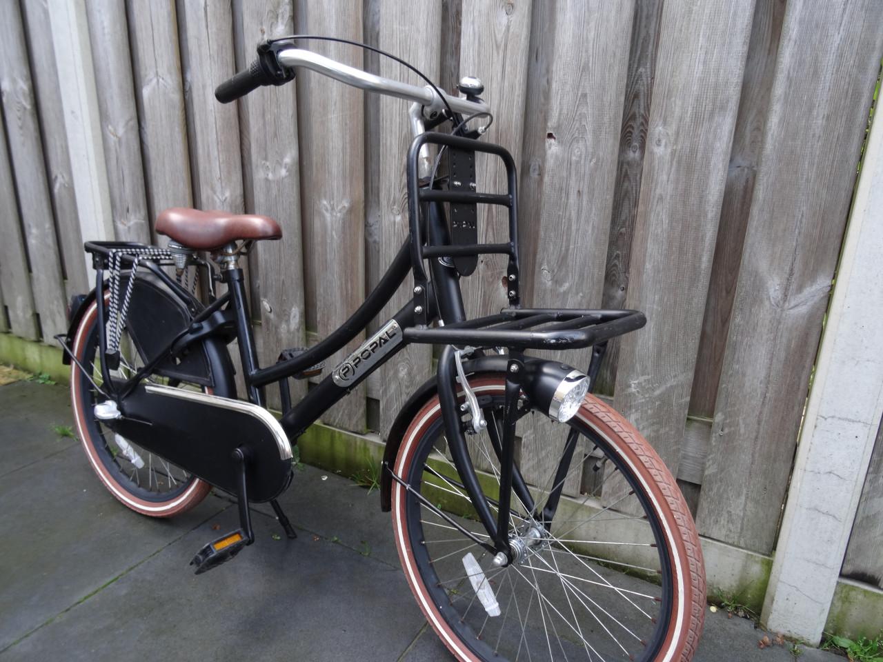 🚲🖤 Popal Daily Dutch 22 inch Meisjesfiets – Zwart