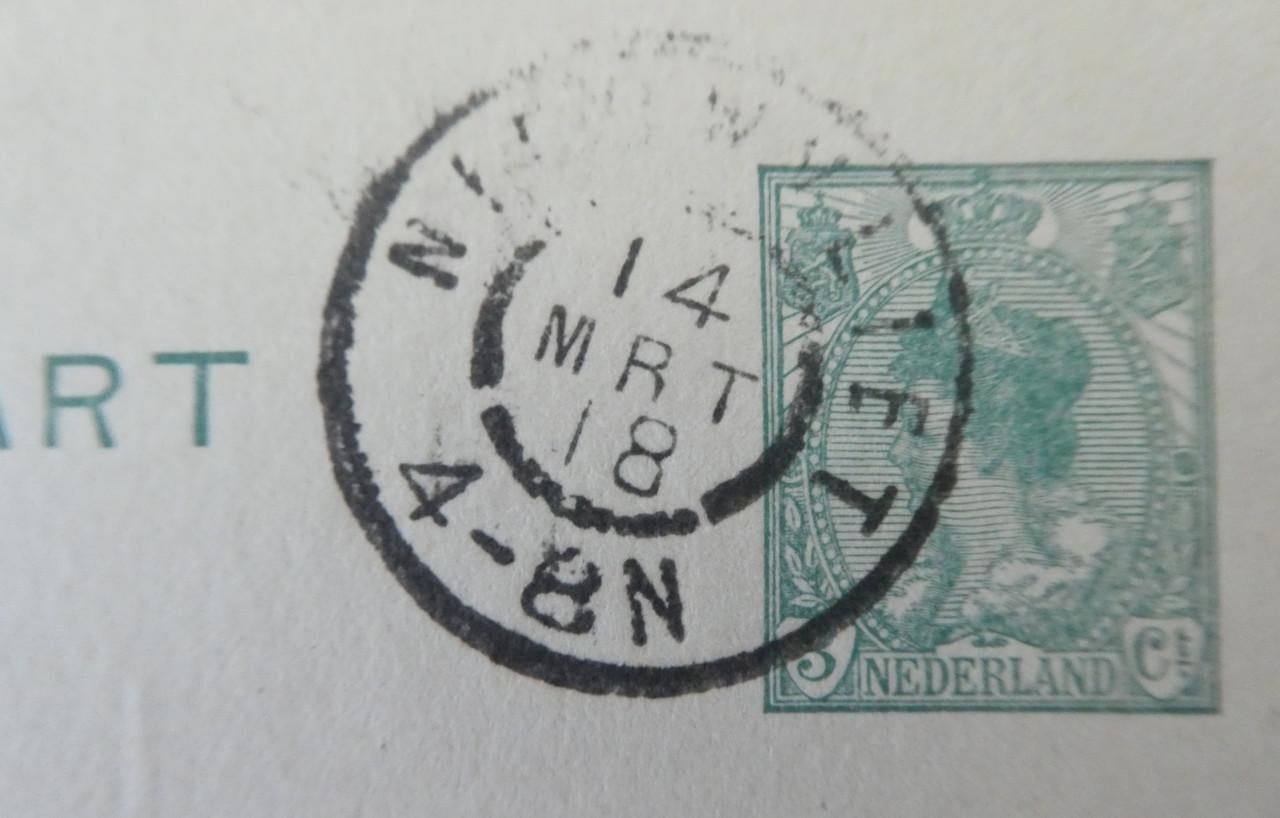 Briefkaart, 1918, Nieuwvliet – Sluis