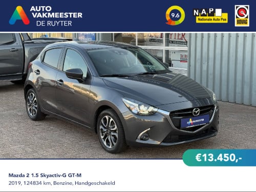 Mazda 2 - 2 1.5 Skyactiv-G GT-M | Navi | Keyless | Led | Airco | PDC+Camera