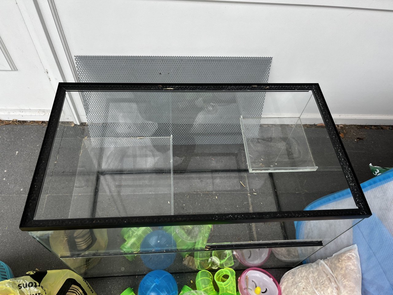 Hamsterkooi van glas
