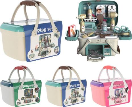 Speelset koffer gereedschap, dokter en beauty