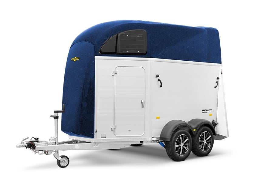 Schitterende Humbaur Xanthos Aero 2-paards trailer showmodel, actieprijs!