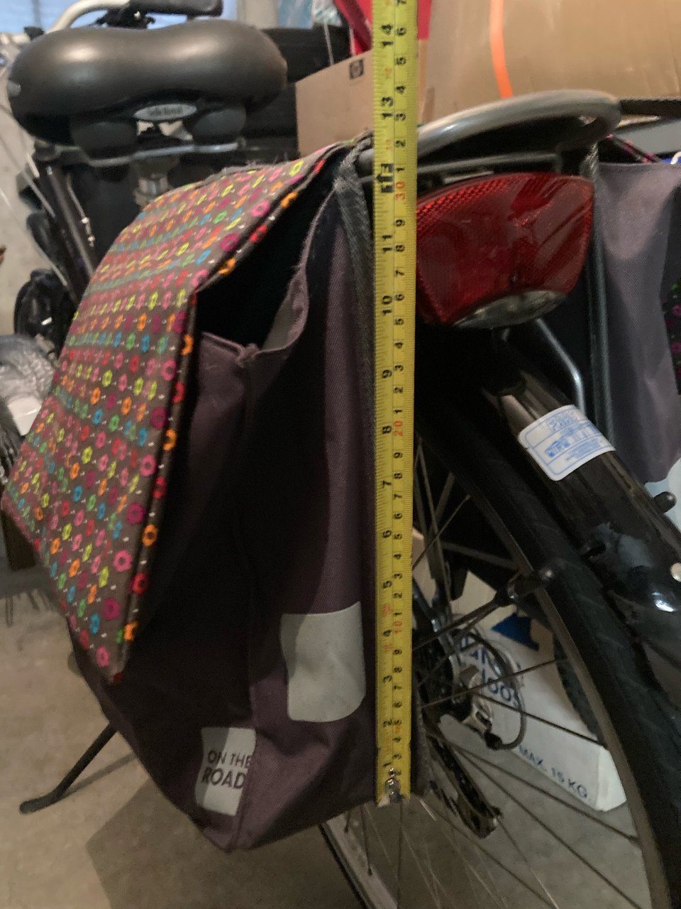 Meisjes fietstas bloemetjes