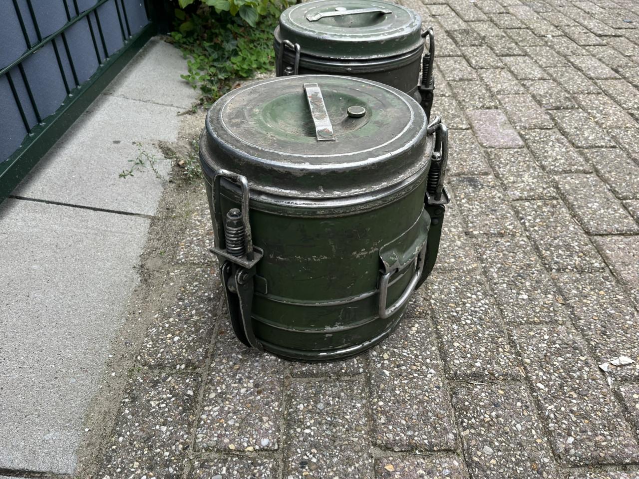 2 Legergamelen 10liter warmhoudketel