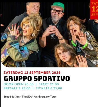 Twee tickets voor Gruppo Sportivo in De Piek 12-9-2026