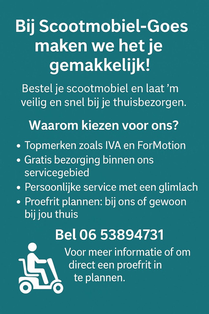 Bij Scootmobiel-Goes maken we het je gemakkelijk!