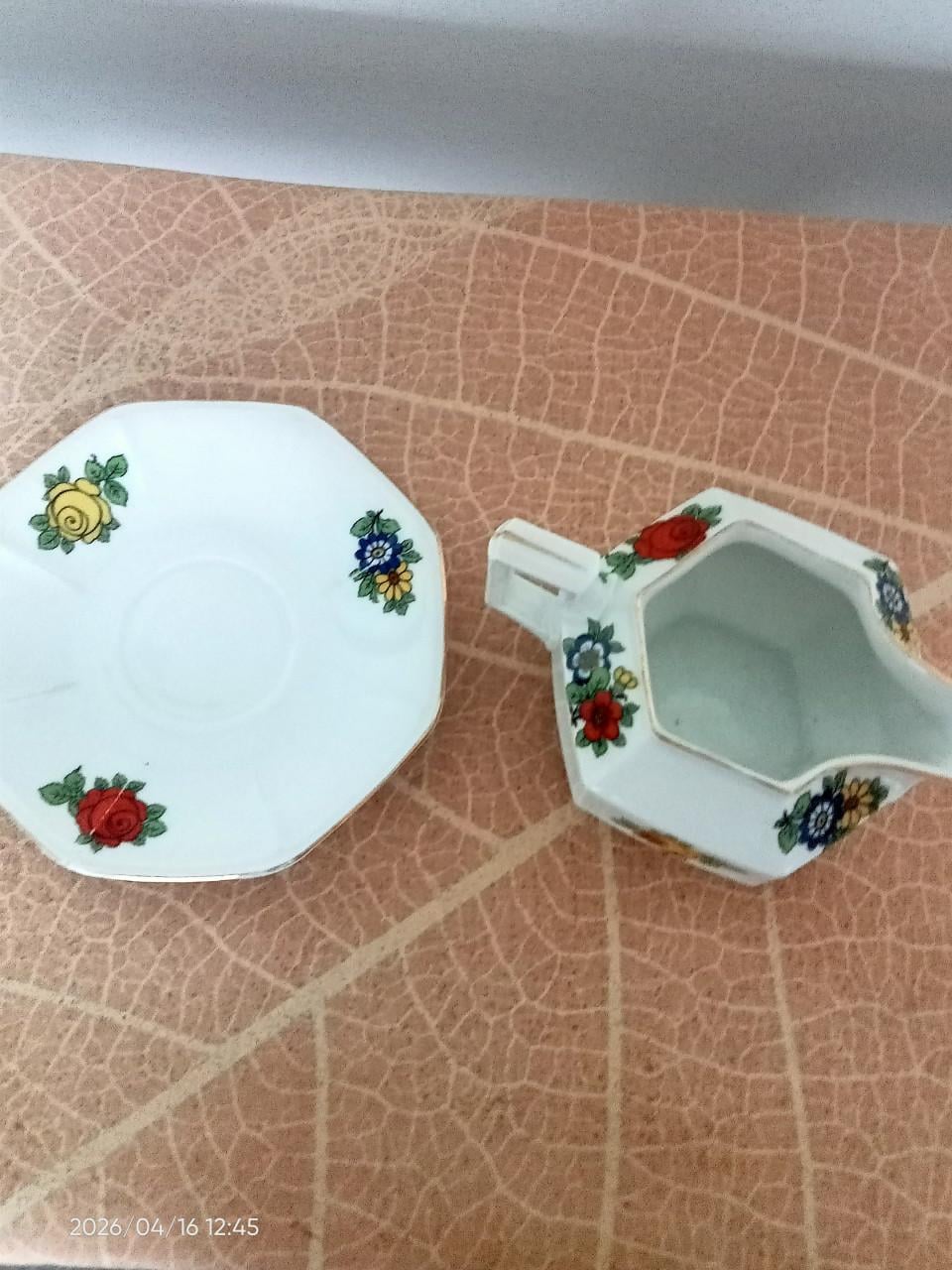 Vintage Melk kannetje met bordje