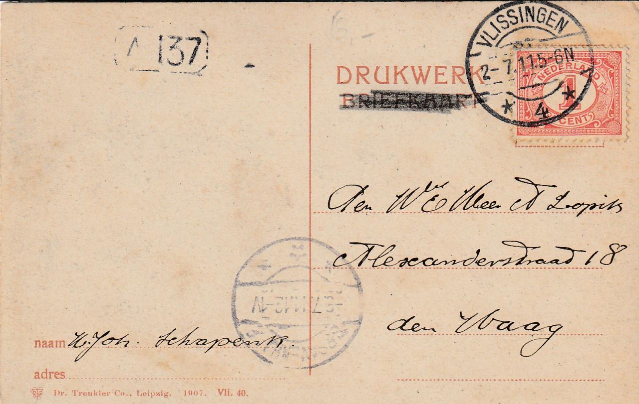 Vlissingen Kerkstraat met St. Jacobskerk