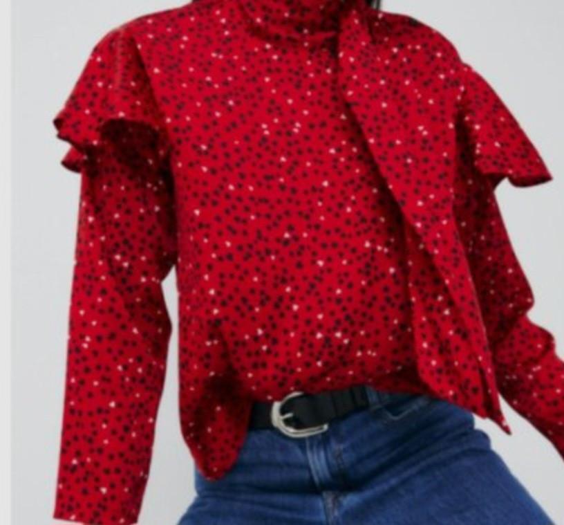 Nieuwe rode blouse van Zara Maat M