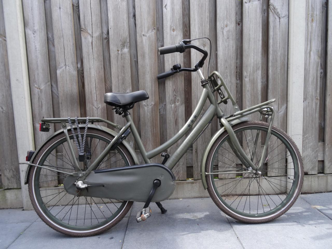🚲 Stoere meisjesfiets 24 inch – legergroen – 3 versnellingen