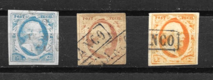 Nederland Nvph 1 t/m 3 gebruikt