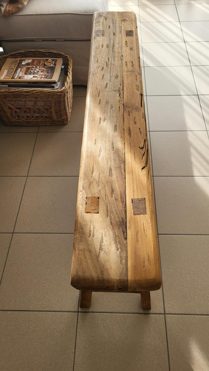 Houten bankje landelijk rustiek