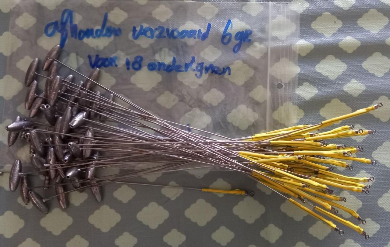 Nog afhouders verzwaard en niet verzwaard en verschillende gewichten .